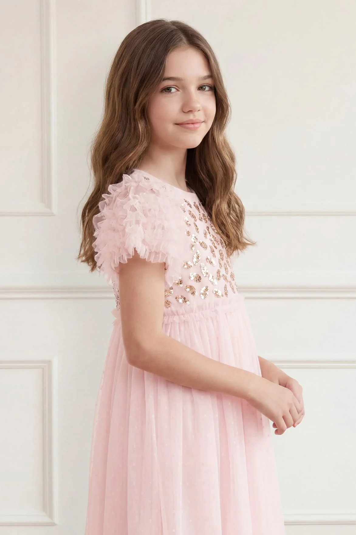 Autumn Leaves Bodice Kids Dress - Image 3