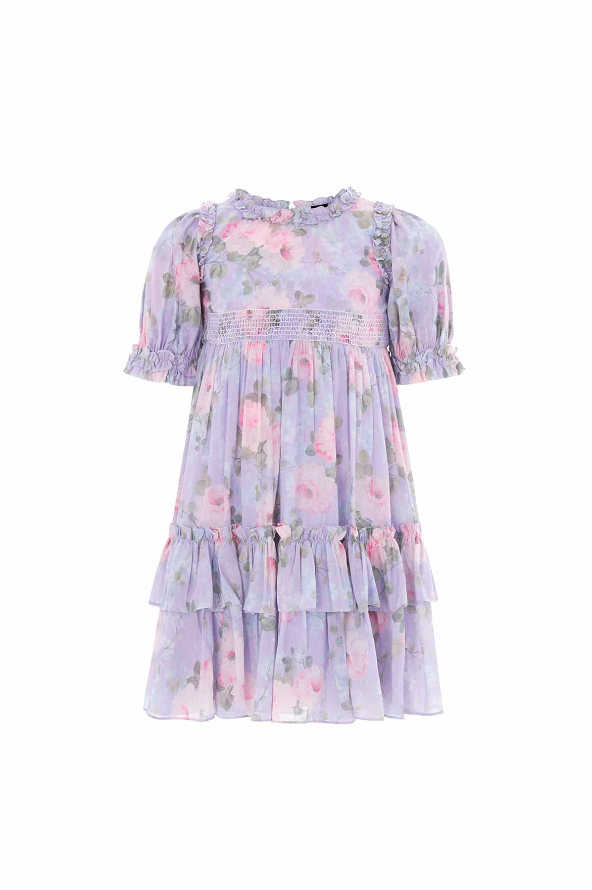 Camille's Garden Chiffon Smocked Kids Dress - Image 2