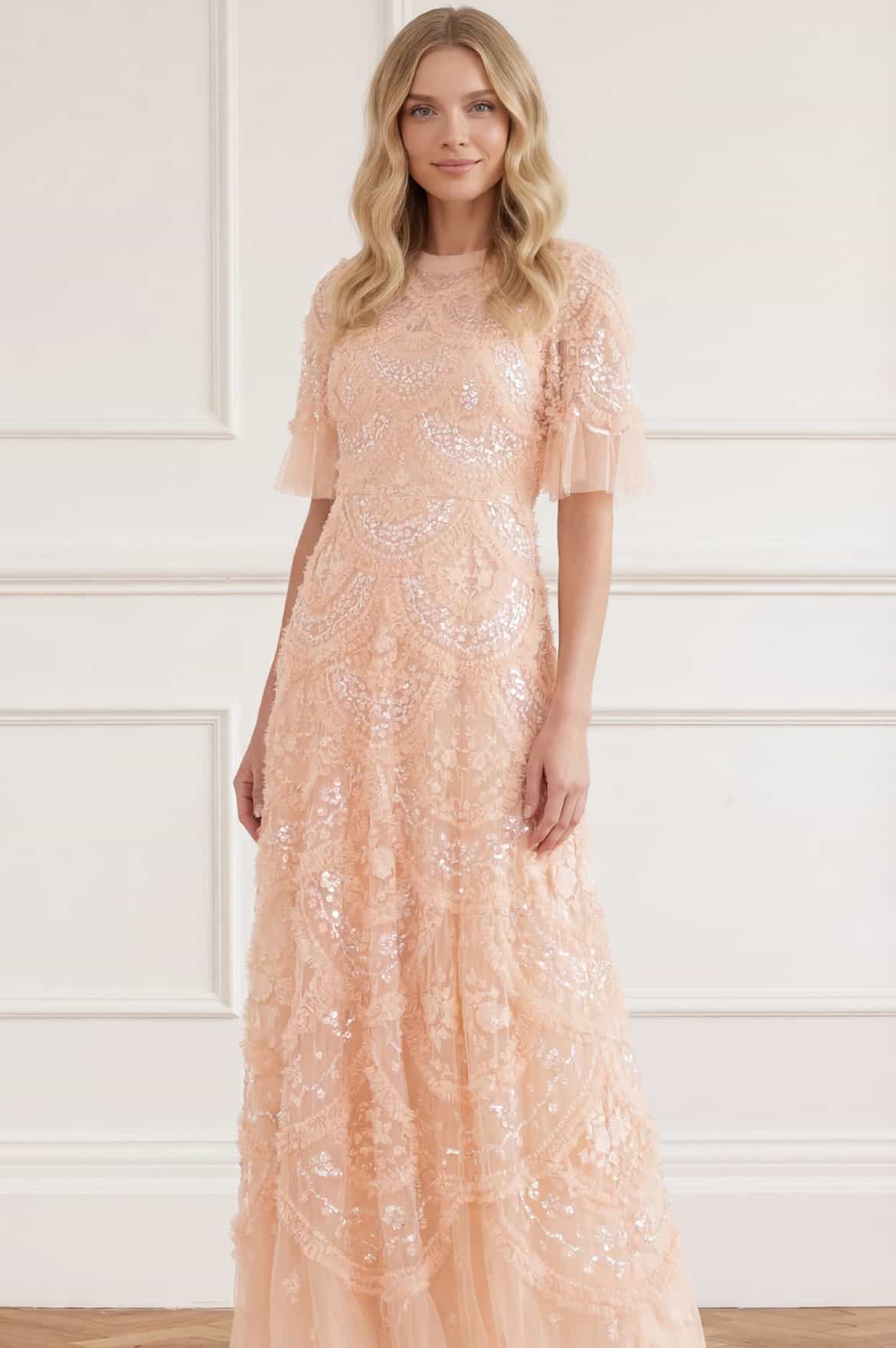 Carmen Ruffle Ankle Gown