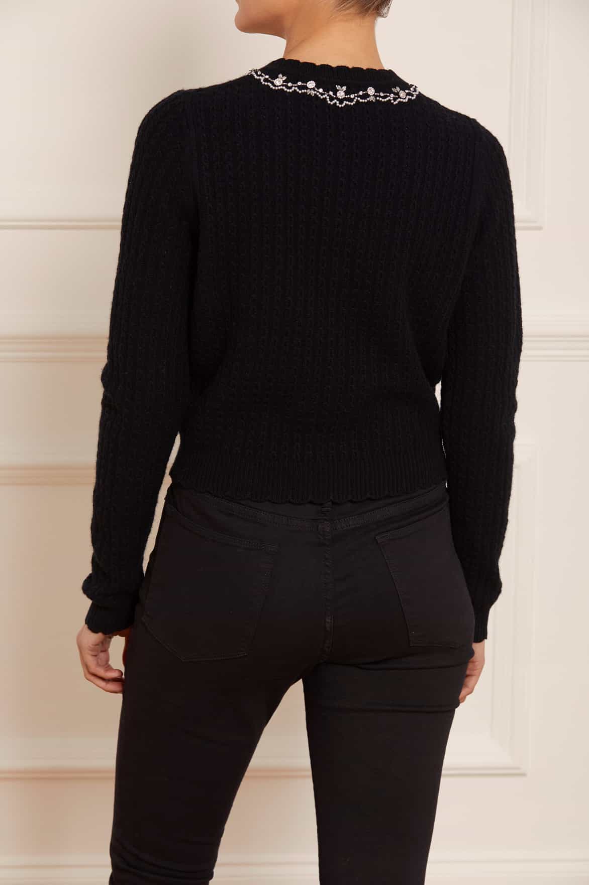 Crystal Border Short Cardigan - Image 4