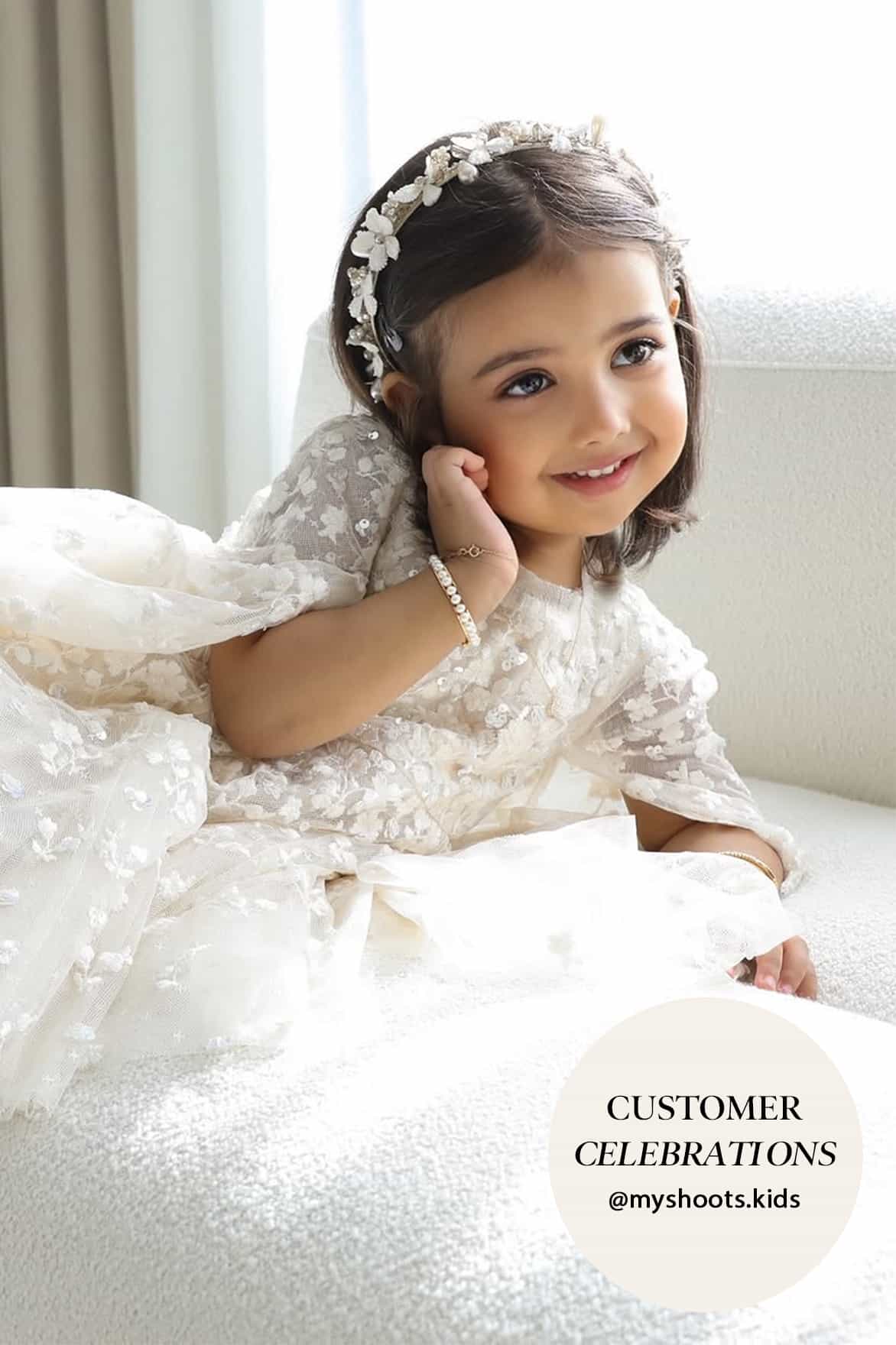 Dahlia Ditsy Cape Kids Dress - Image 3