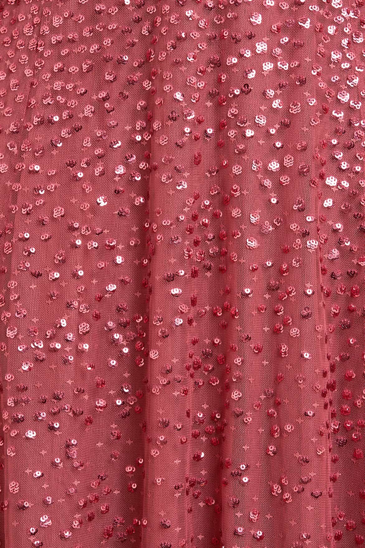 Dappled Sequin Long Sleeve Ankle Gown - Image 3
