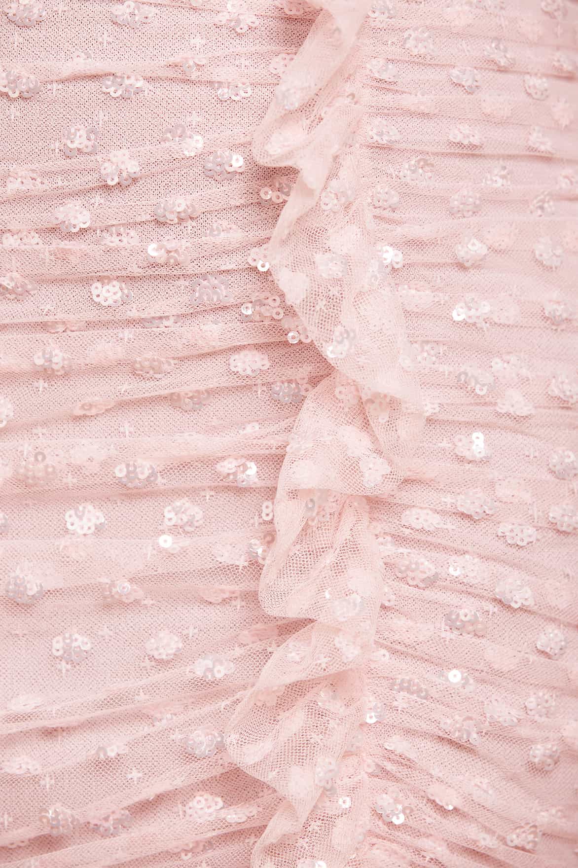 Dotty Rouched Gloss Micro Mini Dress - Image 3