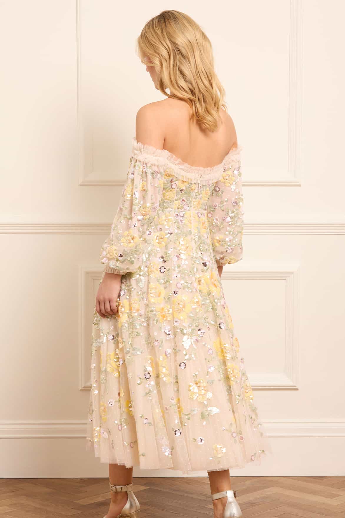 Elina Rose Off-Shoulder Ballerina Dress - Image 6