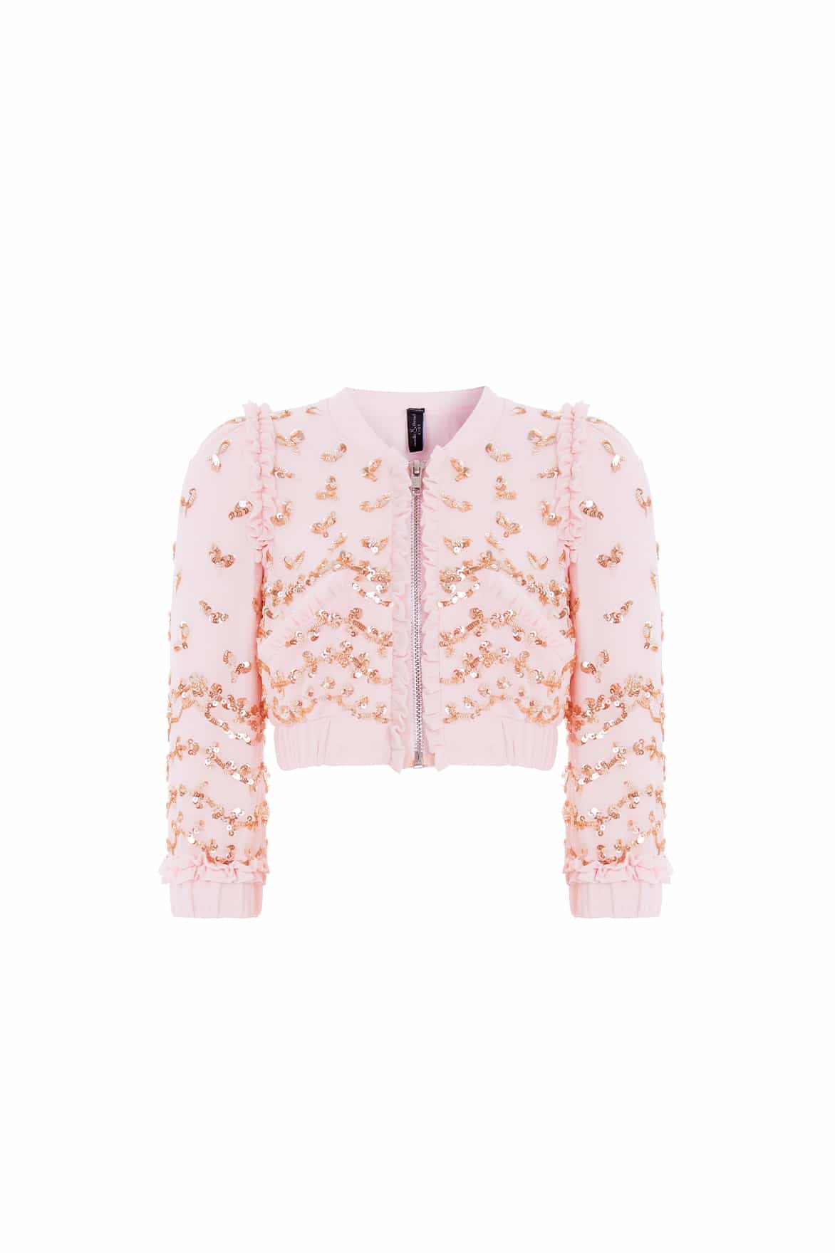 Emily Lace Georgette Bomber Jacket - Image 2