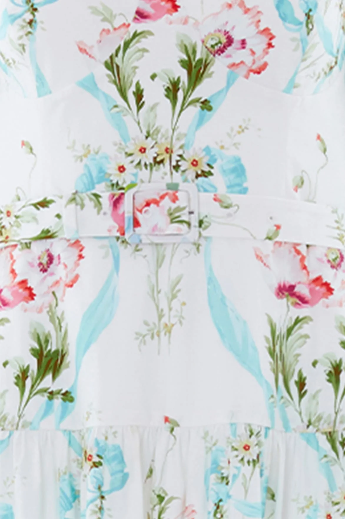 Floral Ribbon Cotton Ballerina Dress - Image 5
