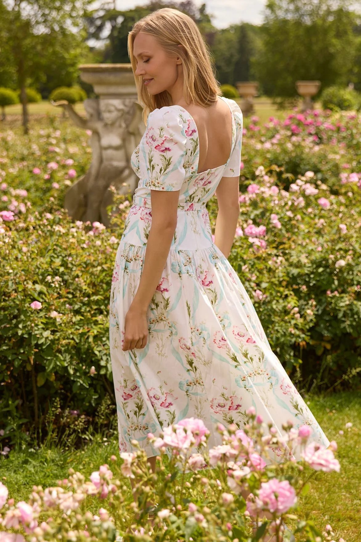 Floral Ribbon Cotton Ballerina Dress - Image 7