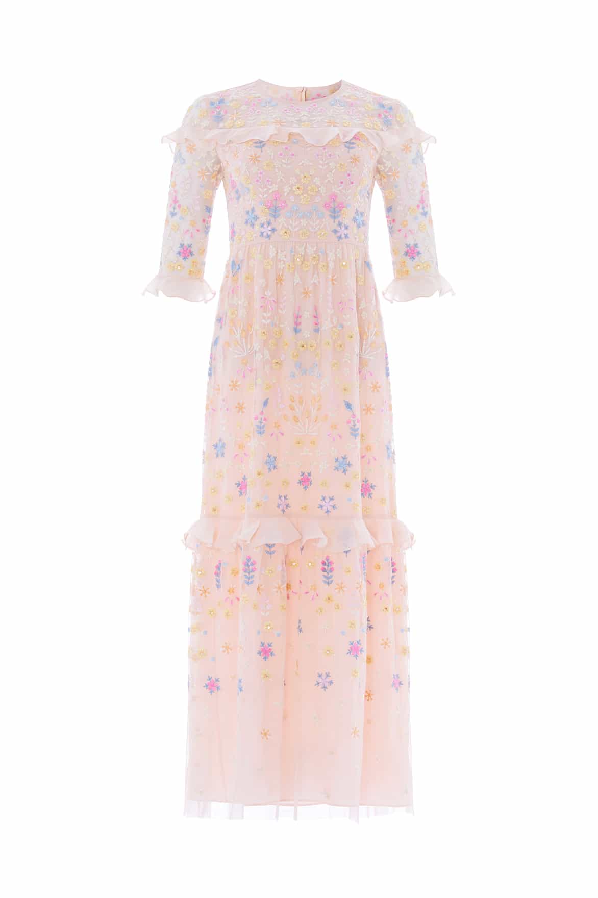 Flowerbed Embroidery Ankle Gown - Image 2