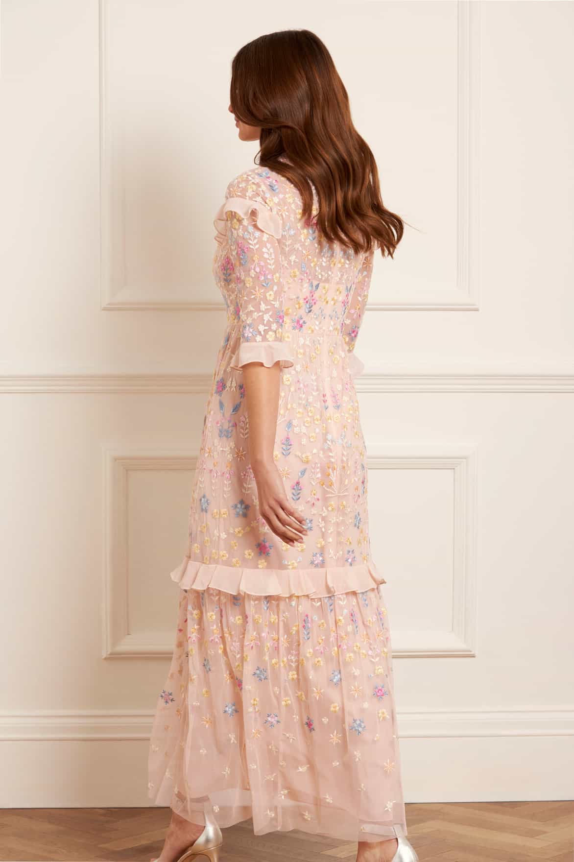 Flowerbed Embroidery Ankle Gown - Image 5