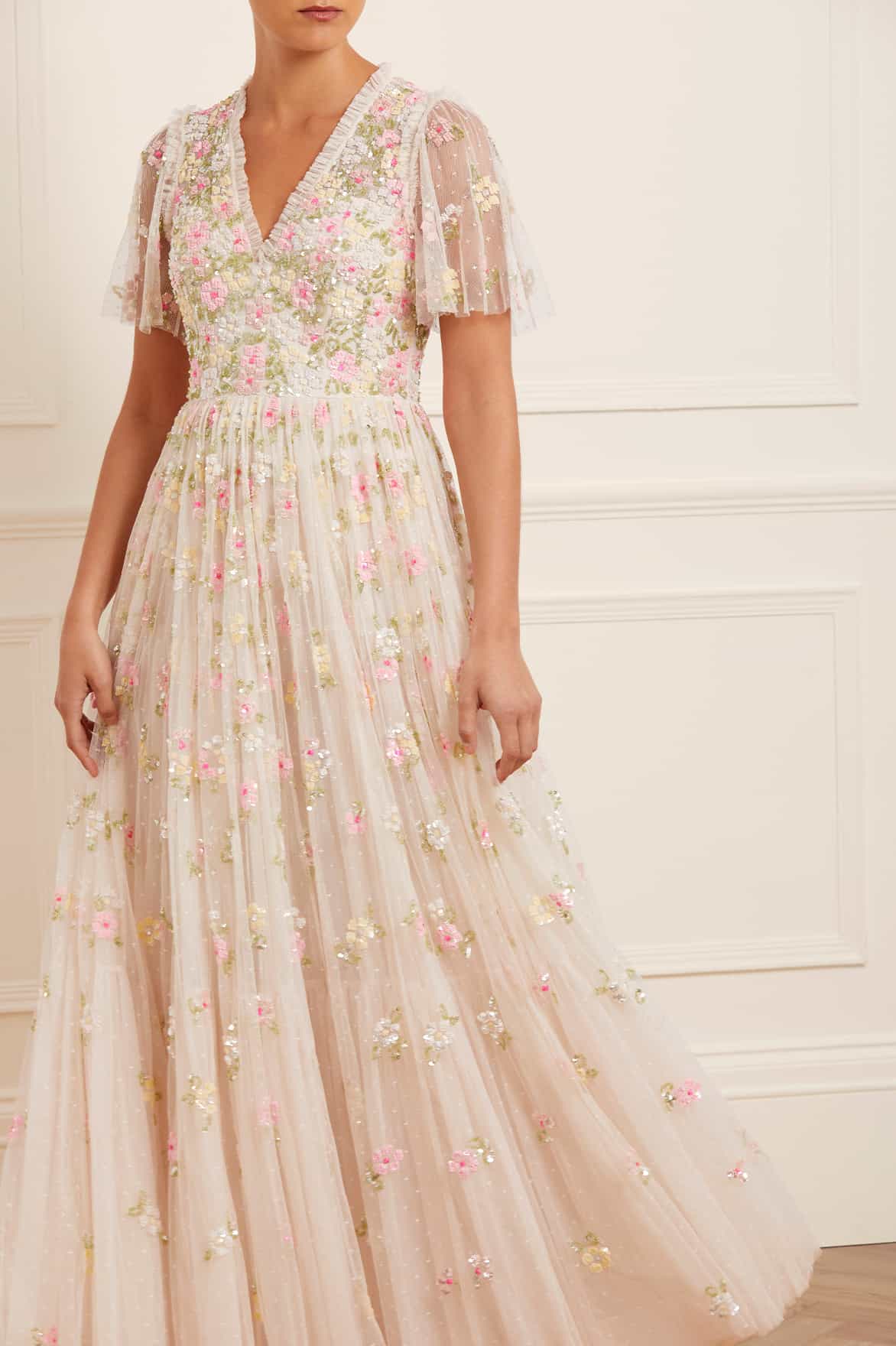 Freesia Shimmer V-Neck Gown - Image 2