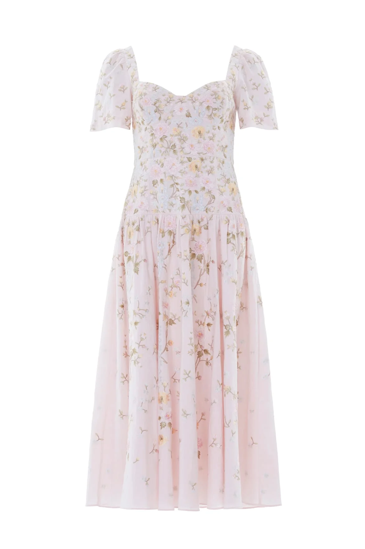 Garden Rose Linen Blend Ballerina Dress - Image 2