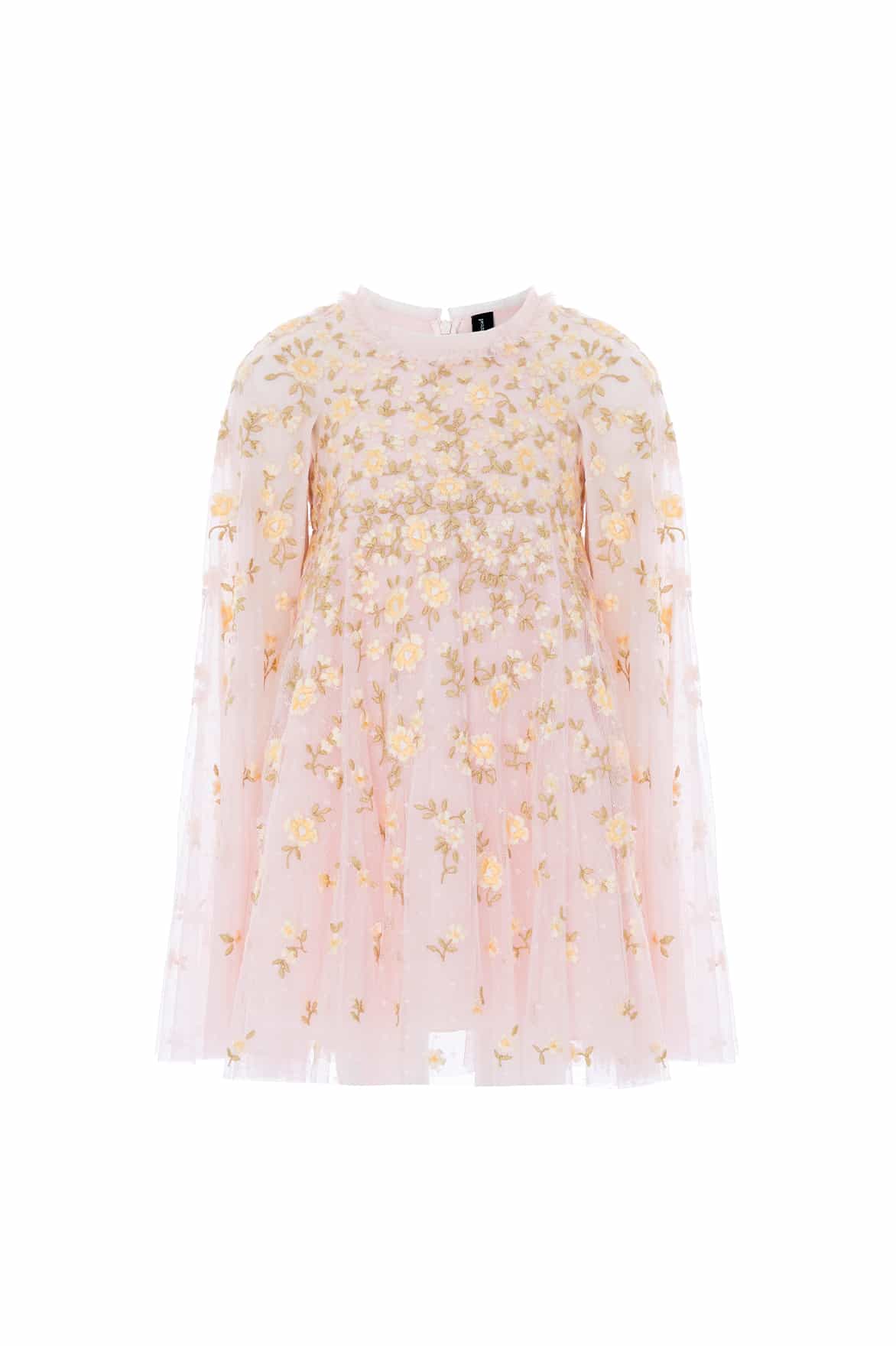 Lea Ditsy Cape Kids Dress - Image 2