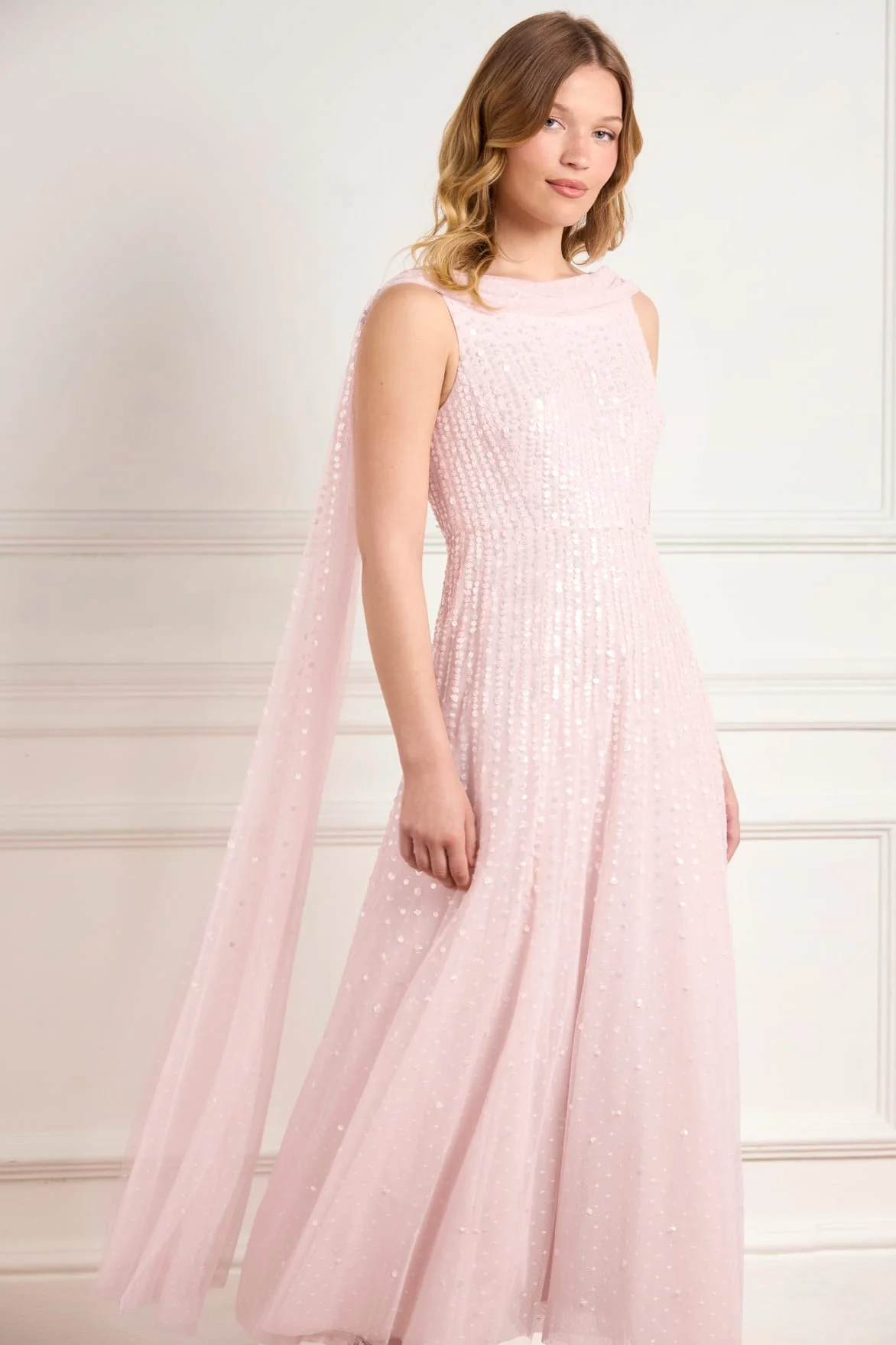Moonlight Sequin Ankle Gown