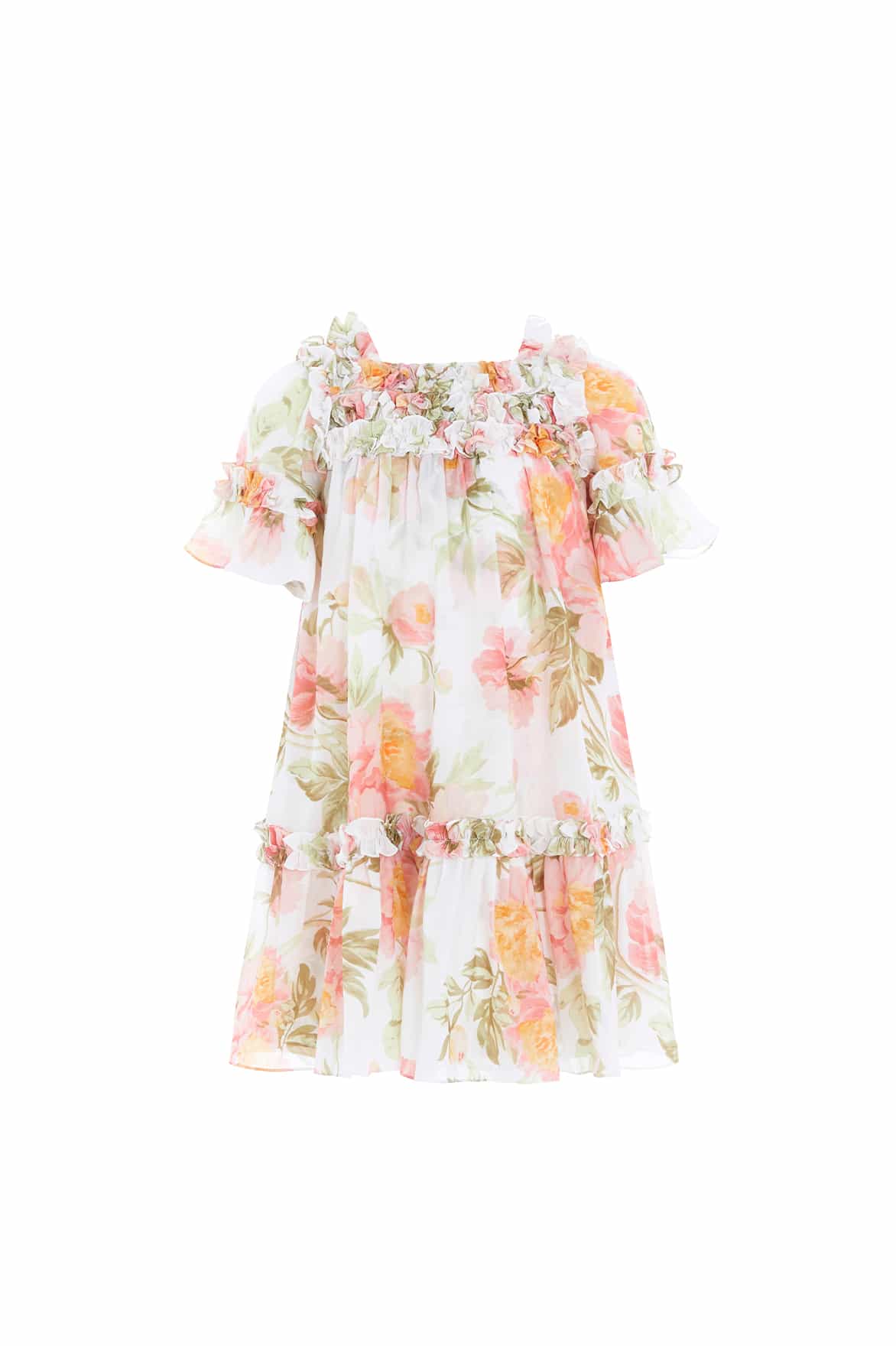 Peony Primrose Chiffon Bella Kids Dress - Image 3