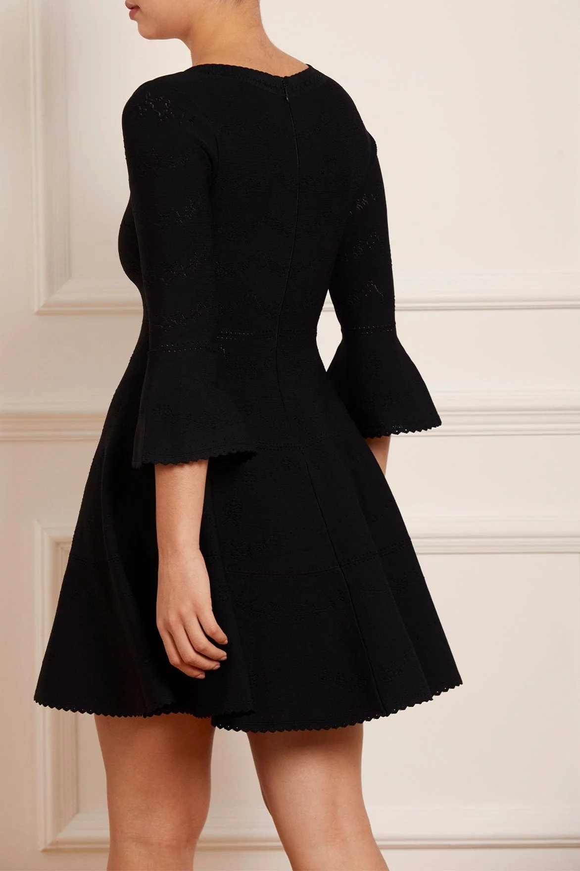 Pretty Pointelle Knit Scoop Neck Mini Dress - Image 8