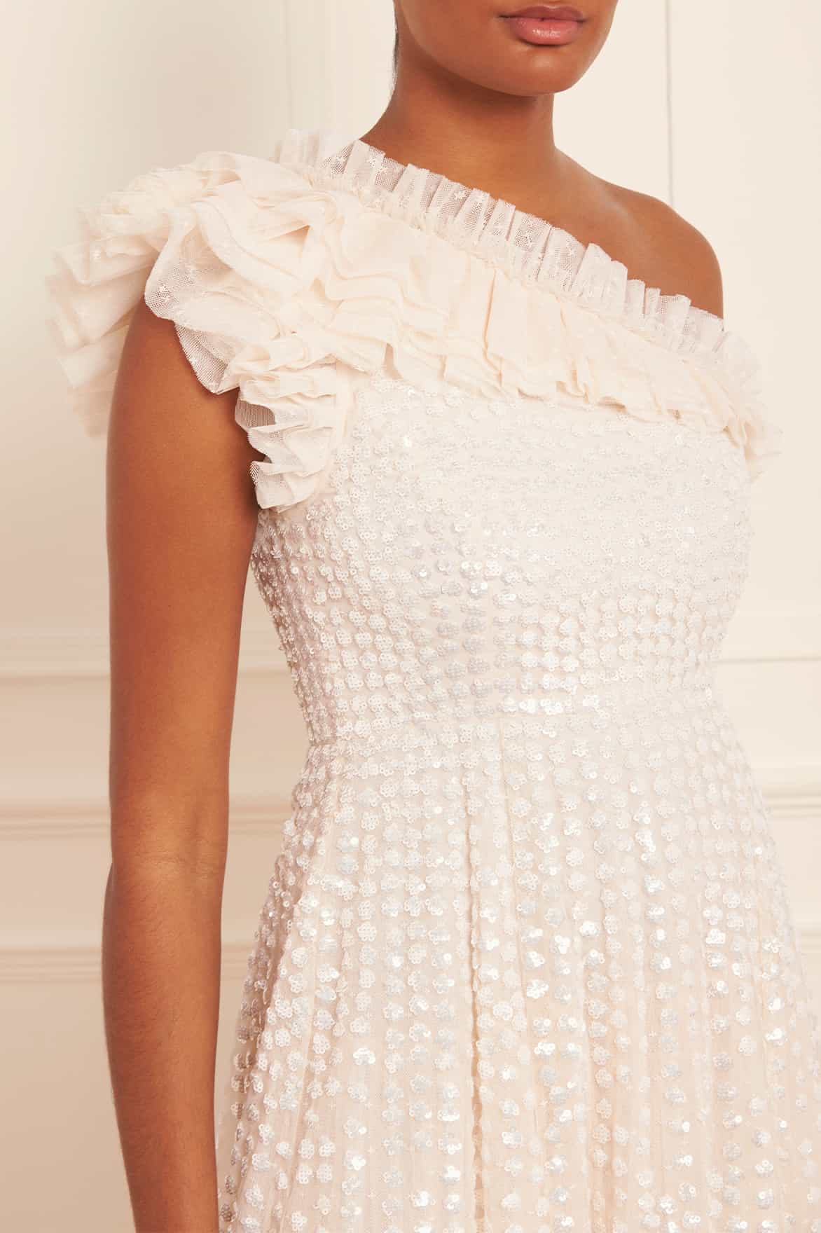 Raindrop One-Shoulder Ankle Gown - Image 5