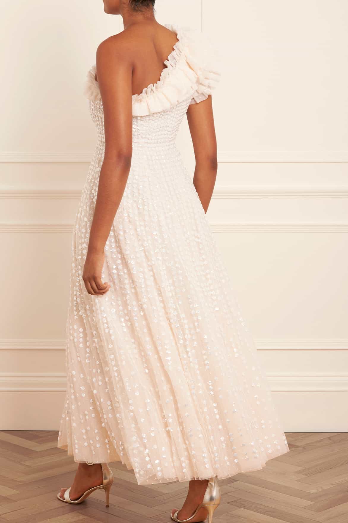 Raindrop One-Shoulder Ankle Gown - Image 7