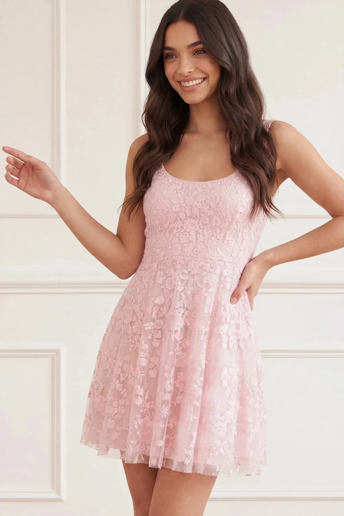Rosa Sleeveless Scoop Neck Micro Mini Dress - Image 2