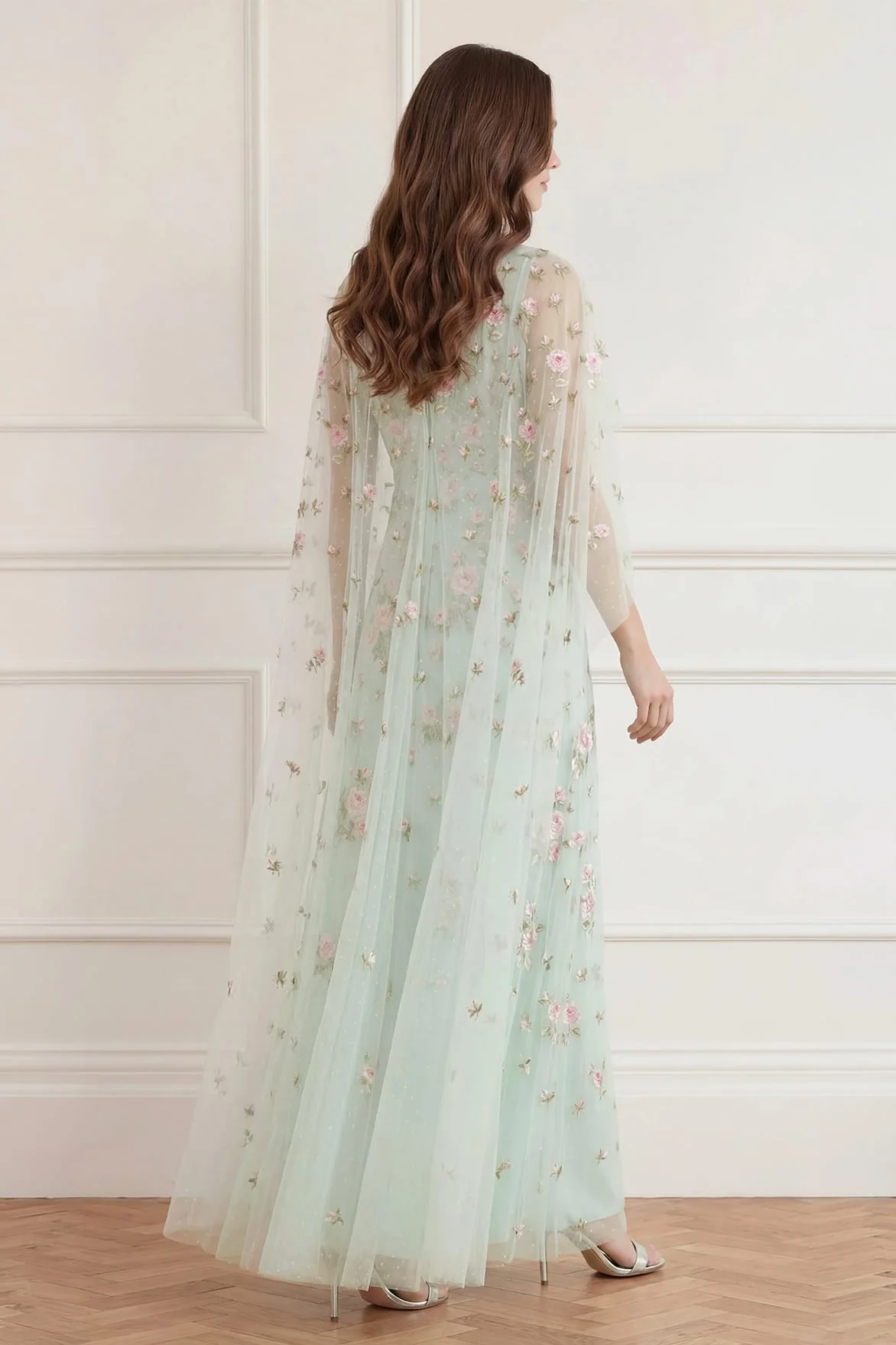 Rose Bloom Cape Gown - Image 6