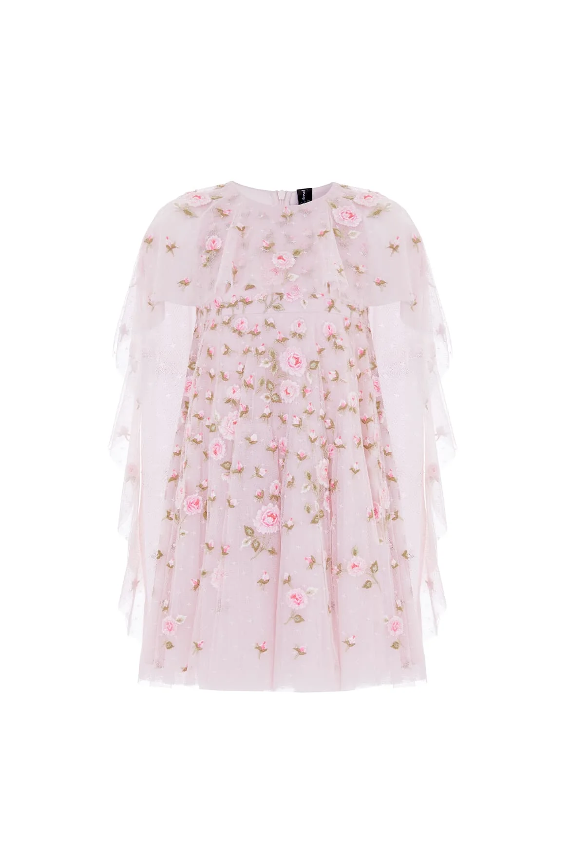 Rose Bloom Cape Kids Dress - Image 2