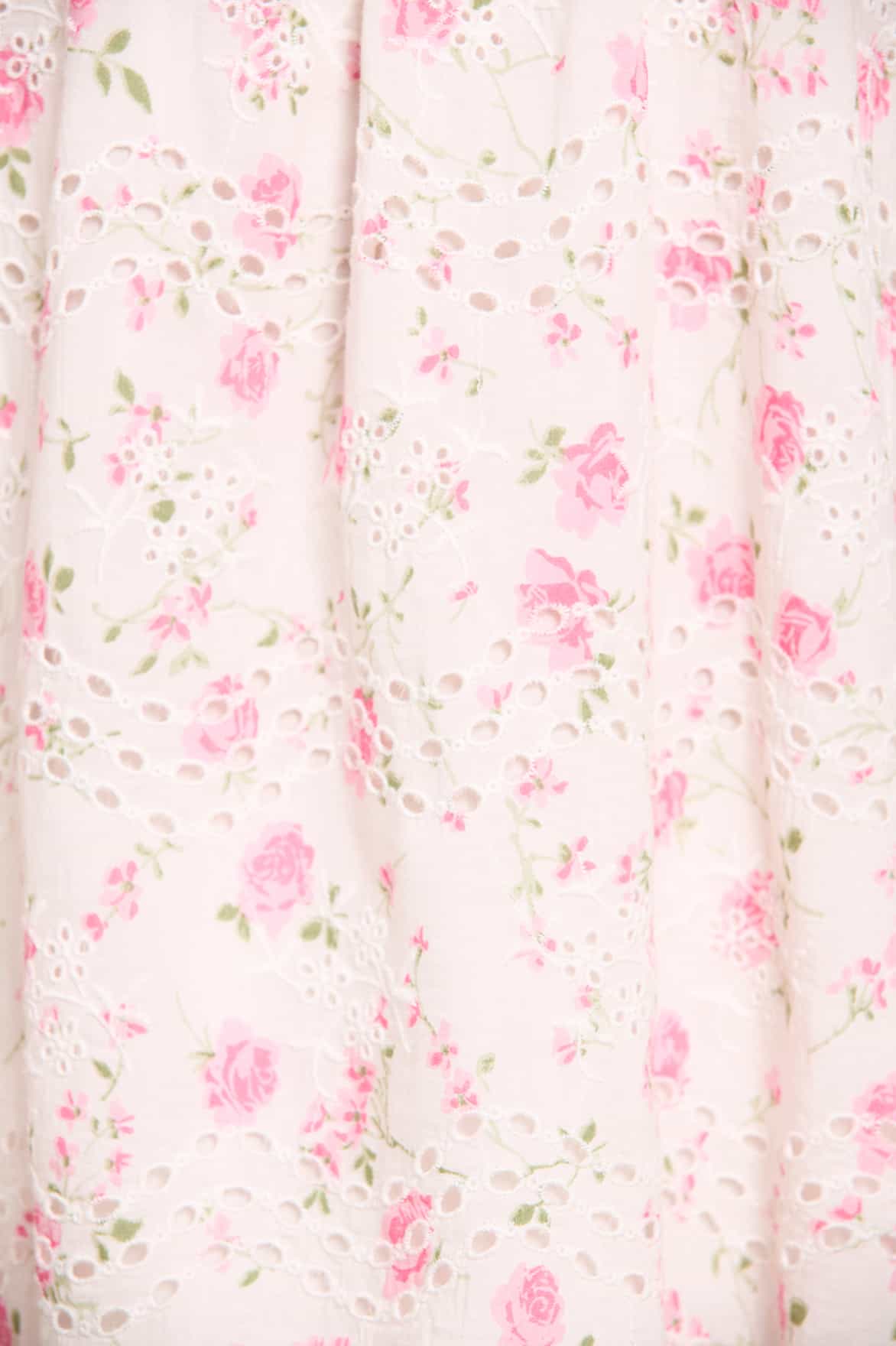 Rose Ditsy Cotton Broderie Top - Image 4