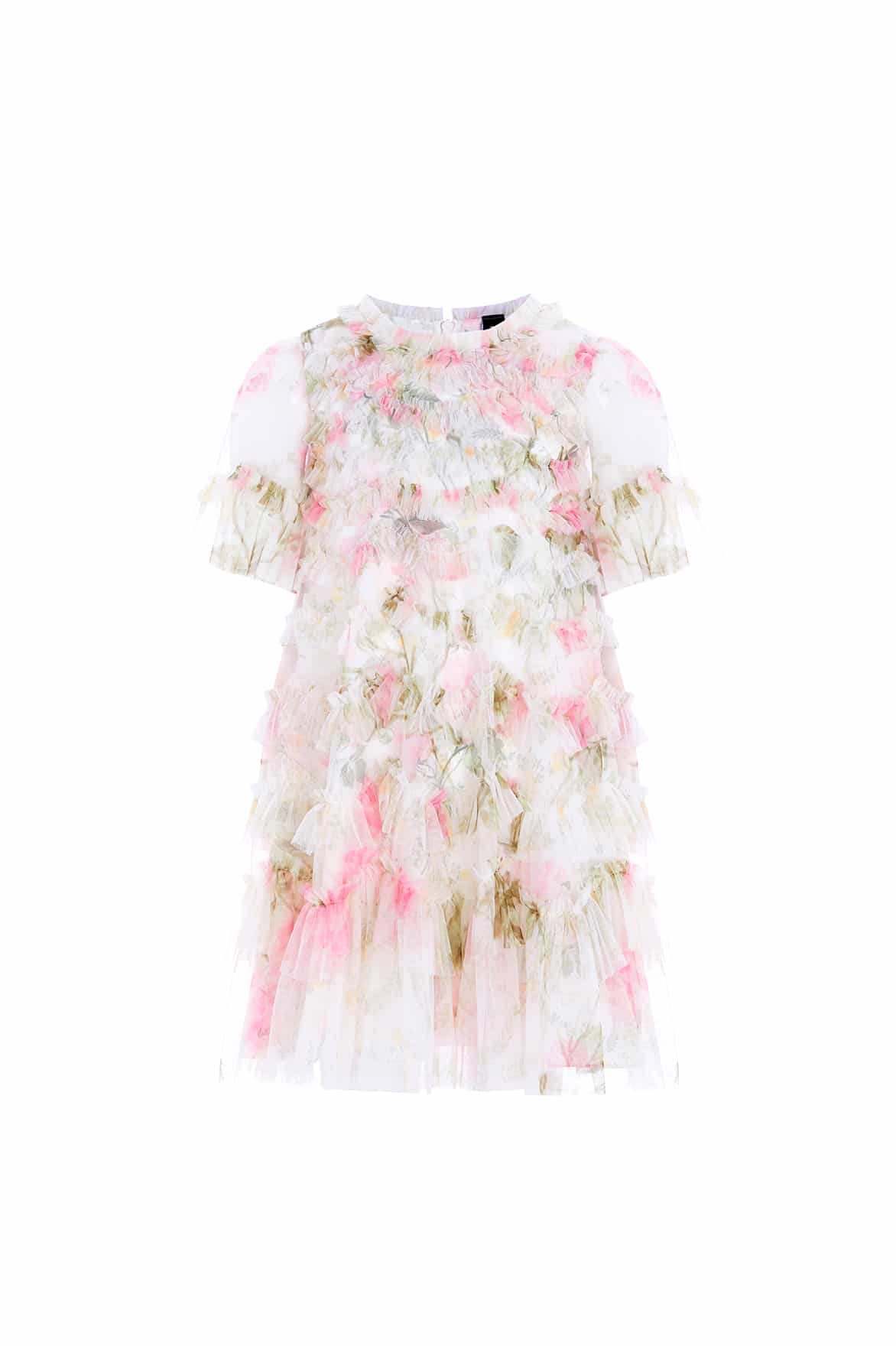 Rose Scallop Ruffle Kids Dress - Image 2