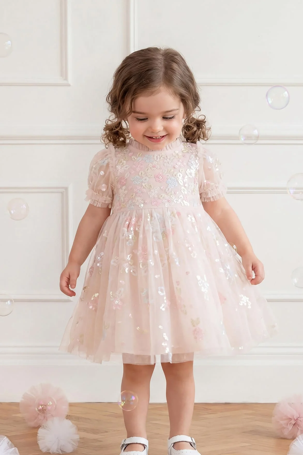 Sequin Bloom Baby Dress - Image 3