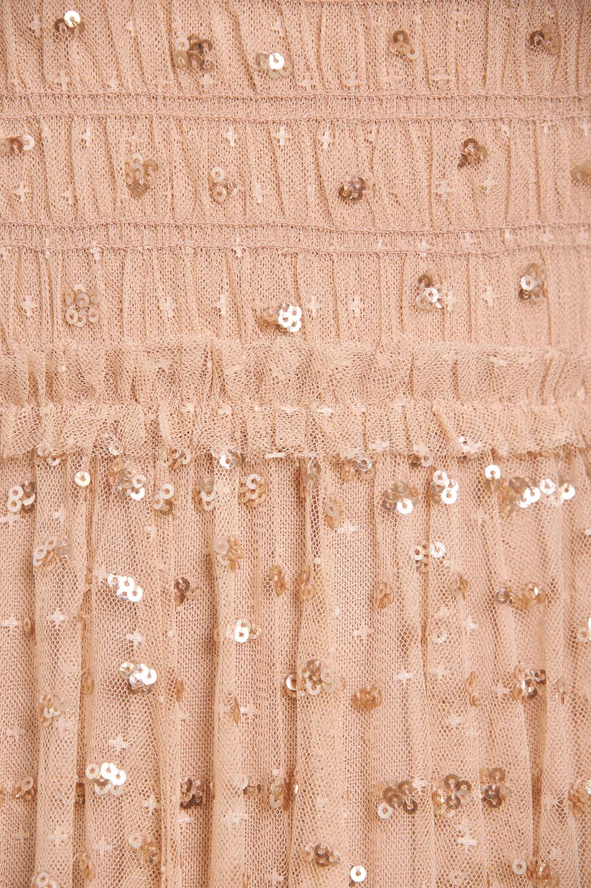Sequin Giselle Smocked Cami Ankle Gown - Image 5