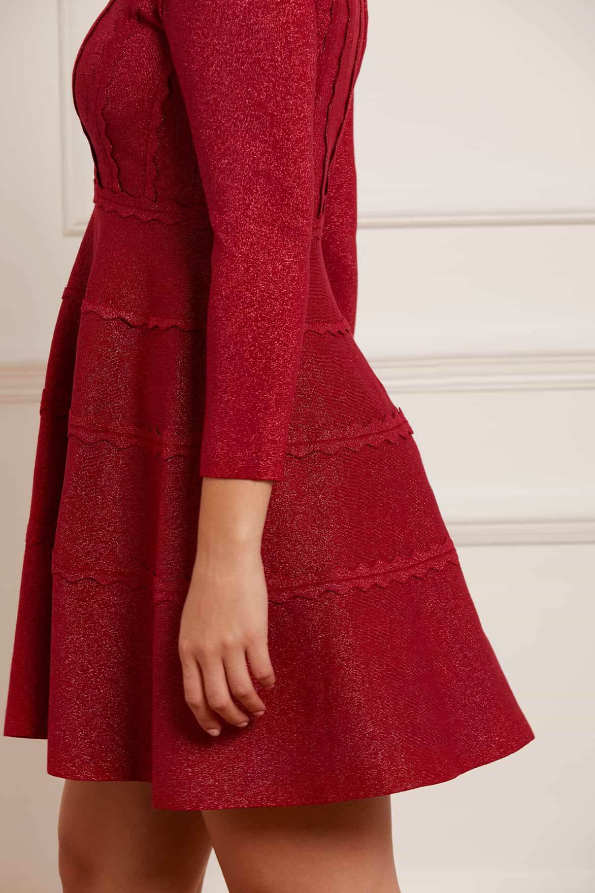 Shimmer Knit Mini Dress - Image 6