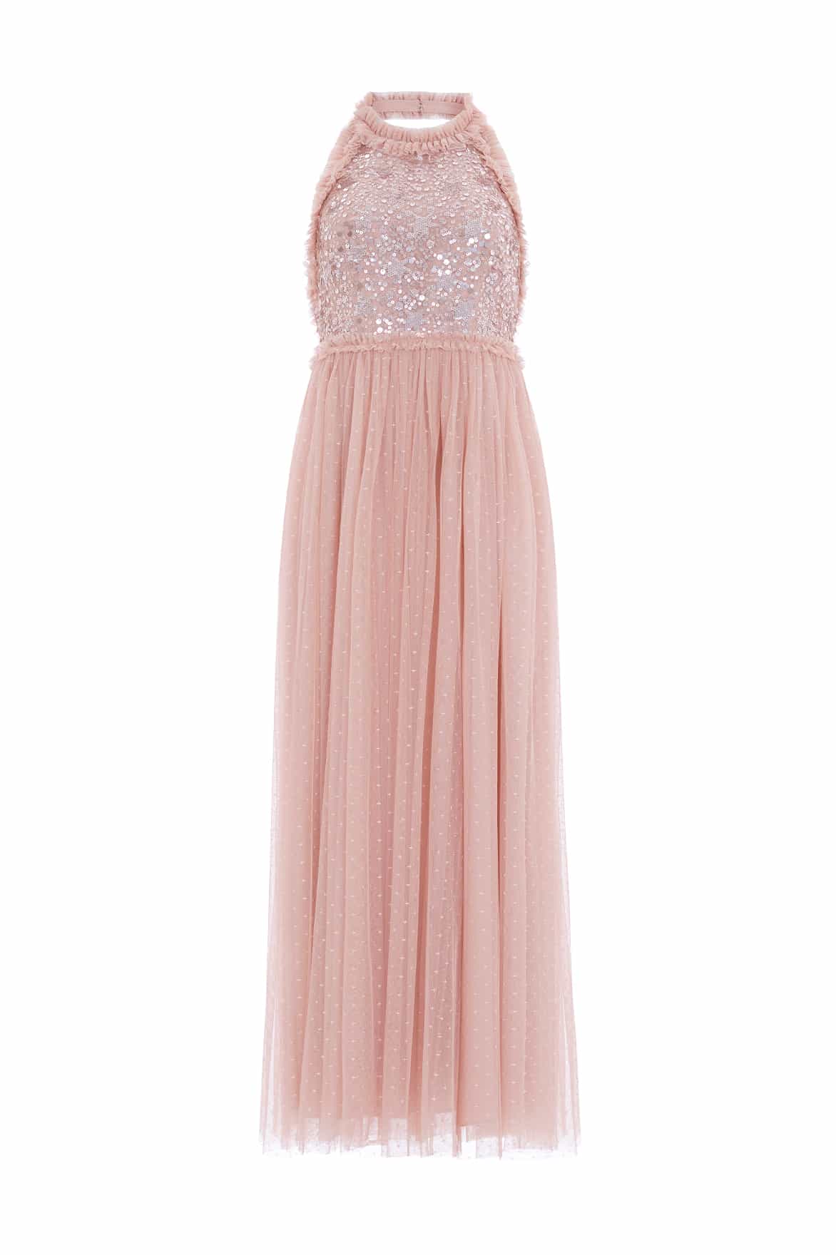 Shooting Stars Bodice Halter-Neck Ankle Gown - Image 2