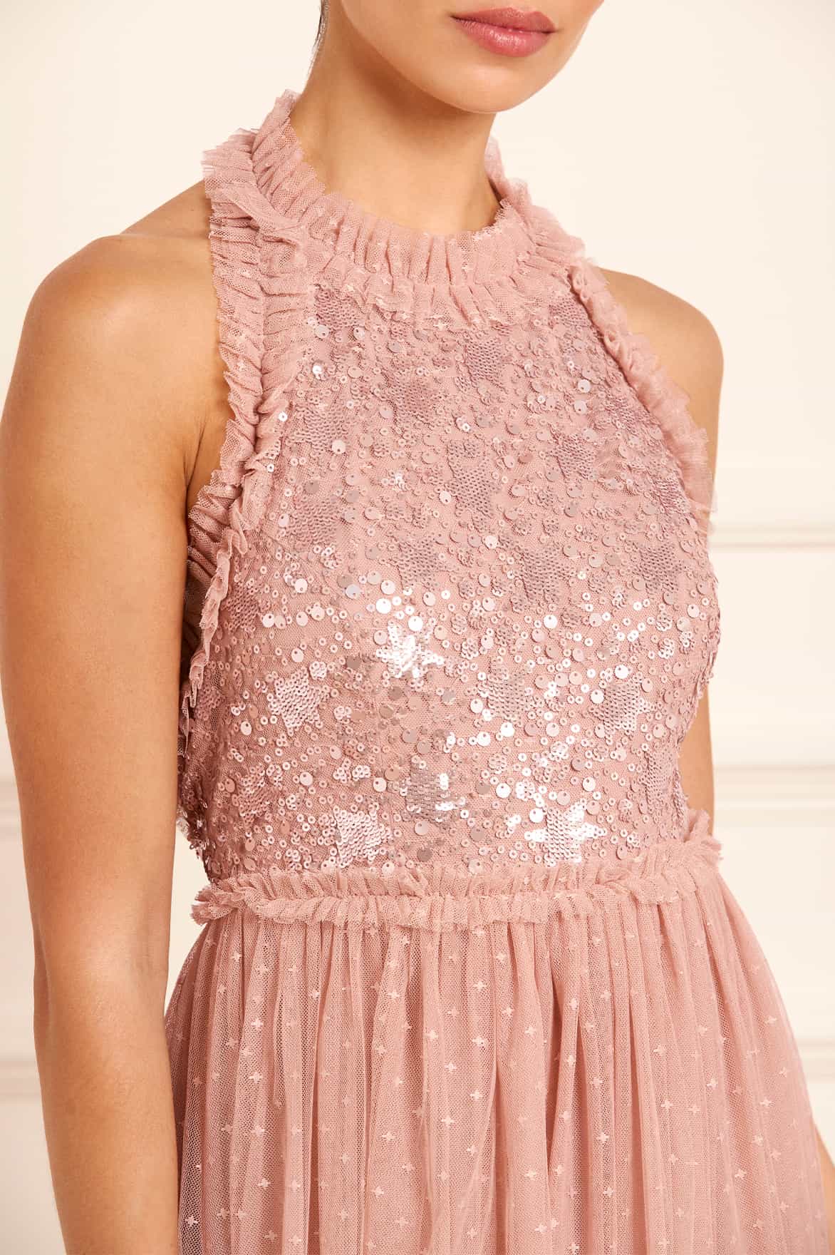 Shooting Stars Bodice Halter-Neck Ankle Gown - Image 3