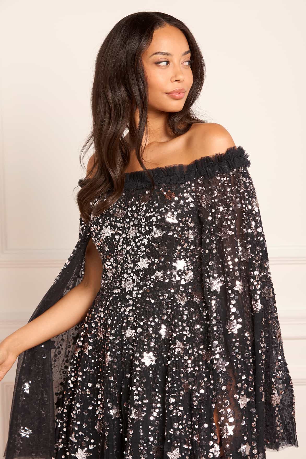 Shooting Stars Cape Micro Mini Dress - Image 3