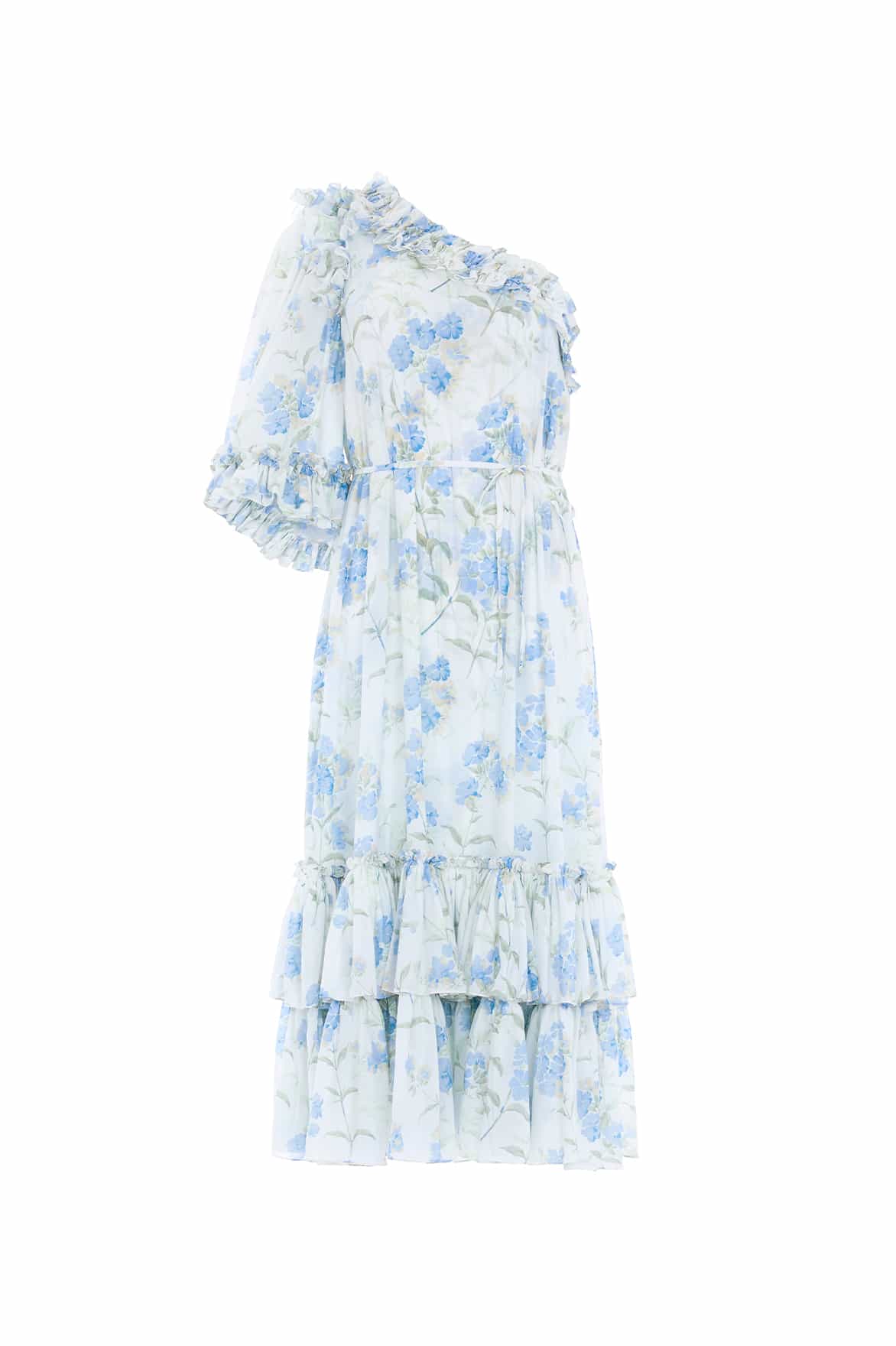 Summer Posy Chiffon One-Shoulder Ballerina Dress - Image 3