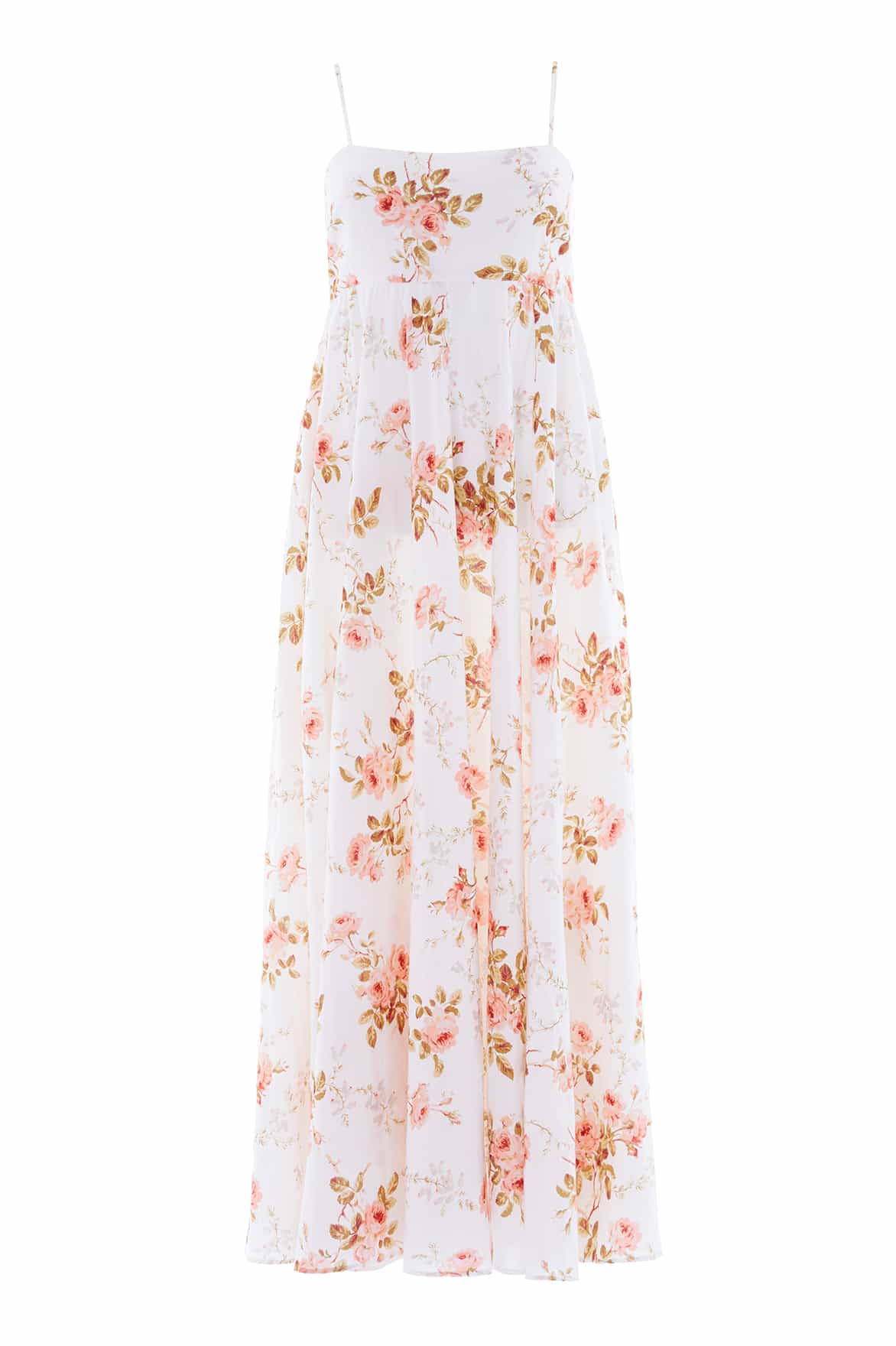 Summer's Rose Linen Blend Cami Ankle Gown - Image 3