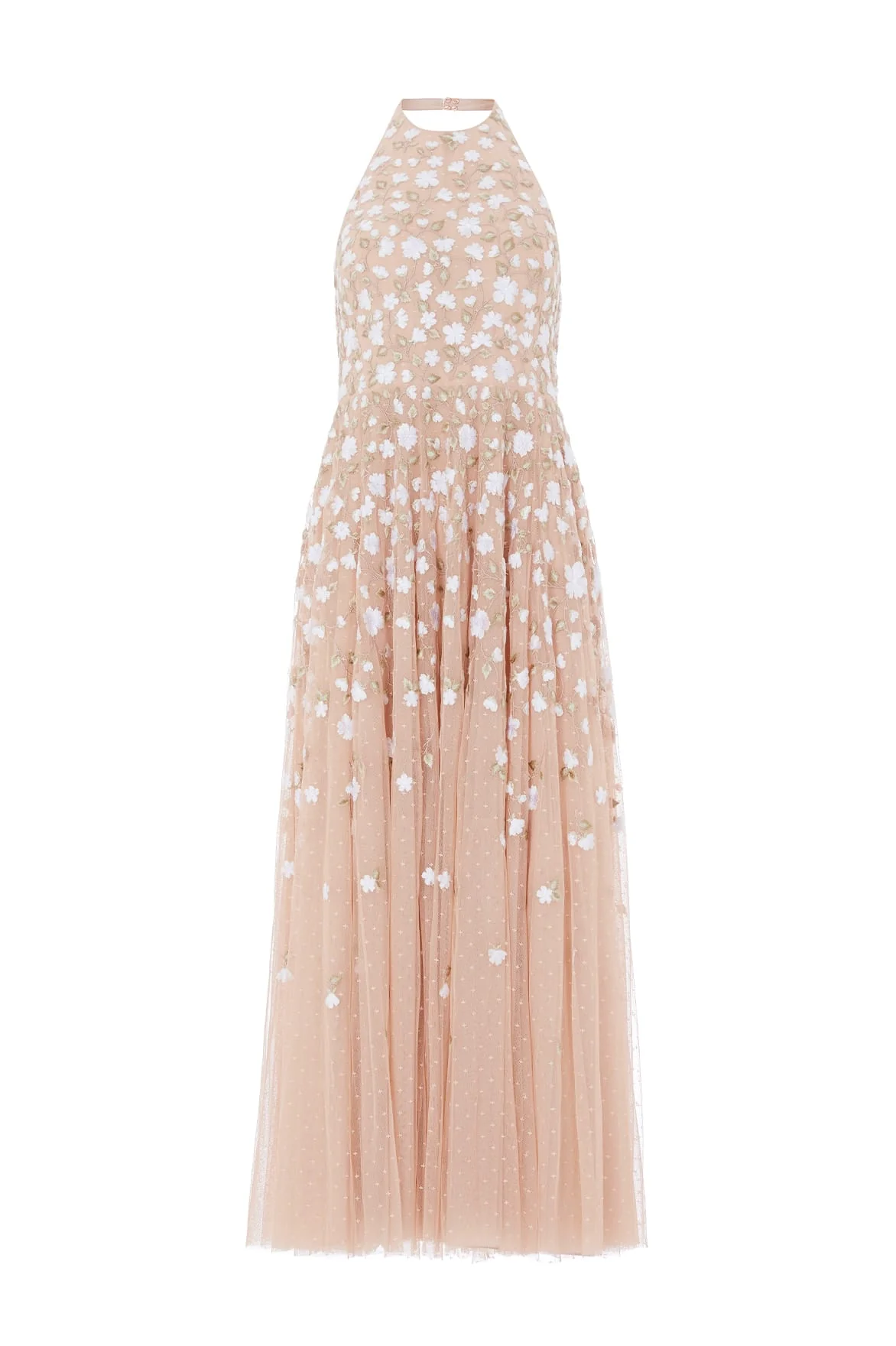 Trailing Roses Halter-Neck Ankle Gown - Image 2