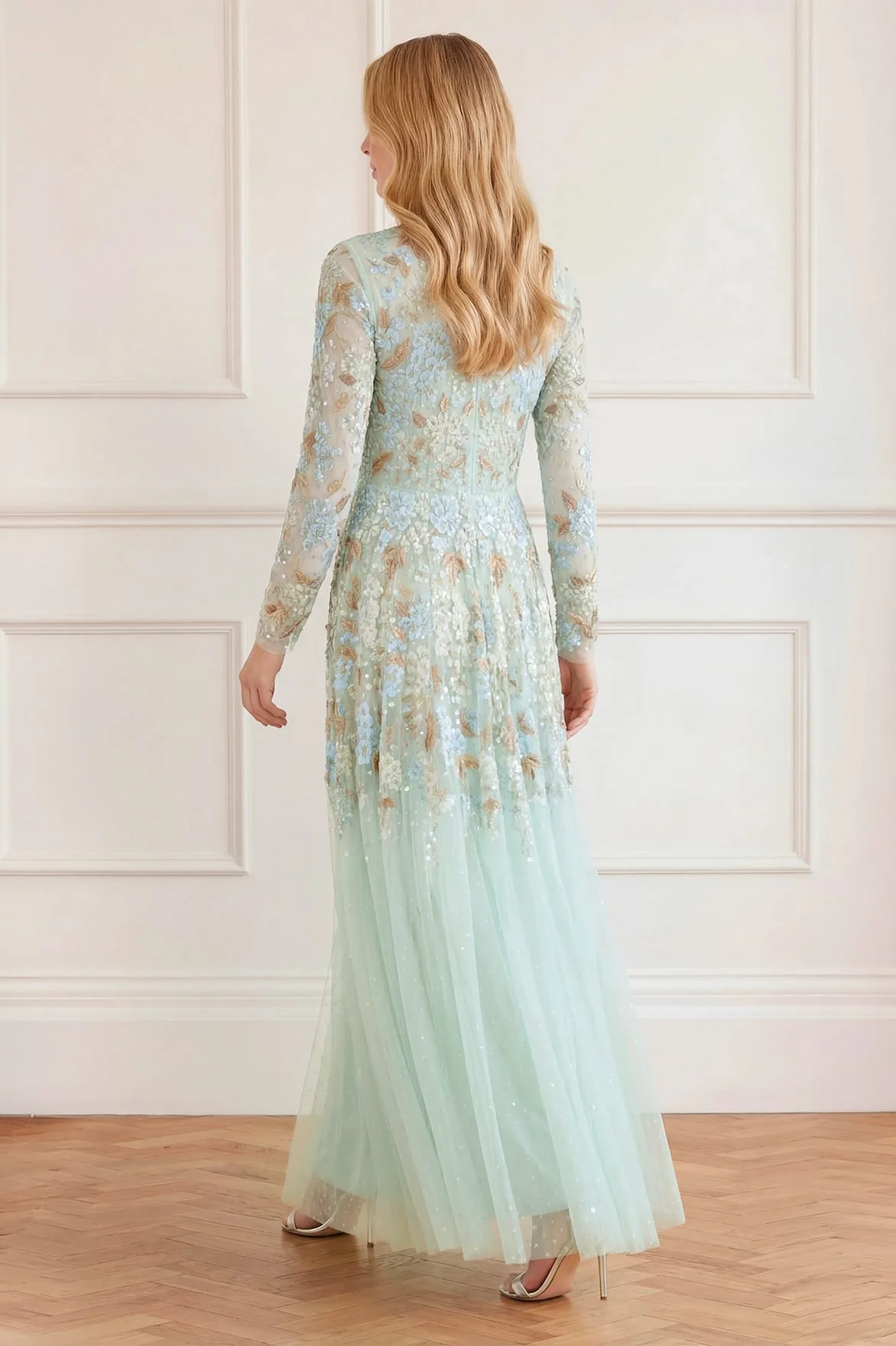 Wisteria Dot Long Sleeve Gown - Image 5