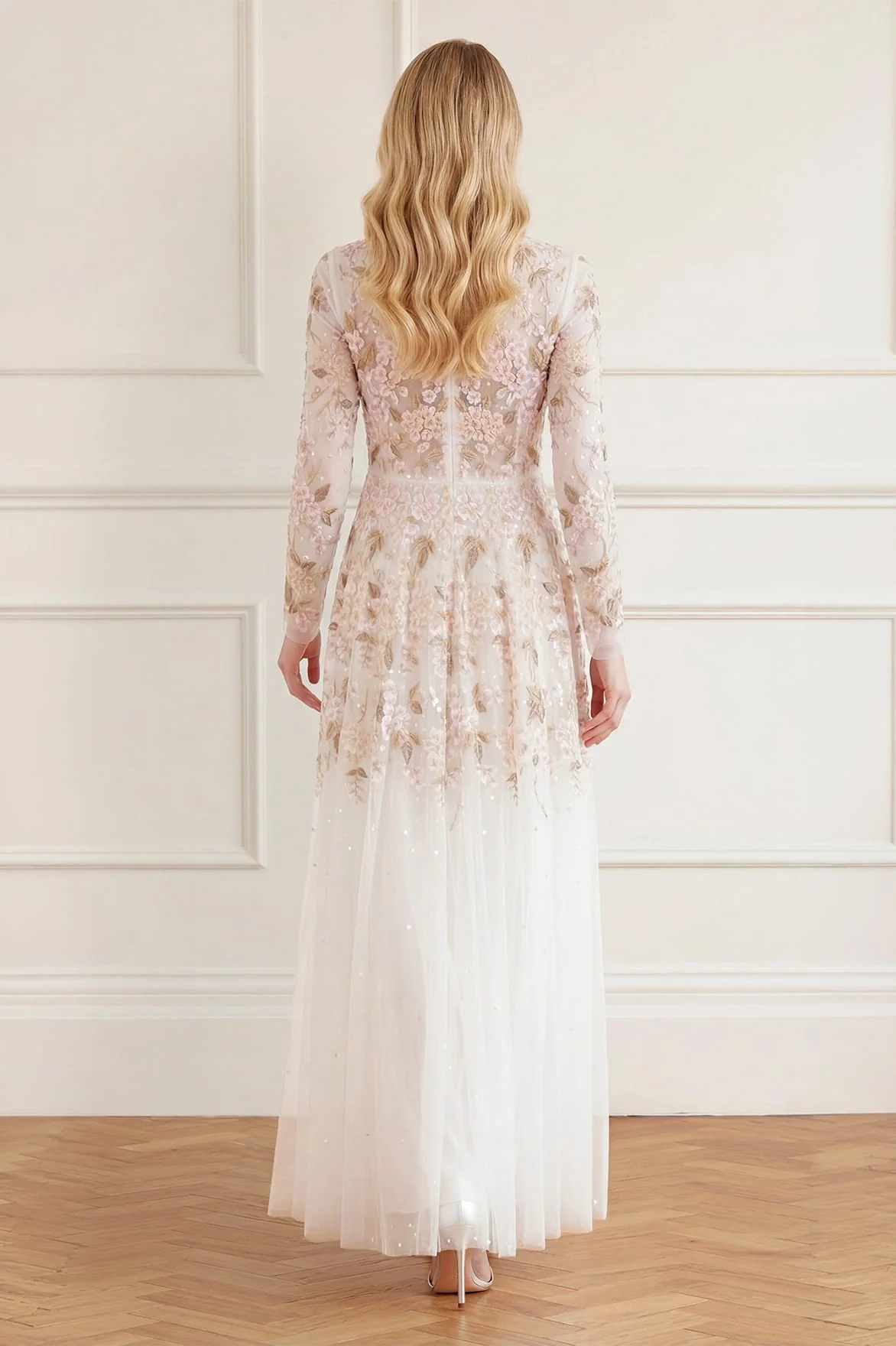Wisteria Dot Long Sleeve Gown - Image 6