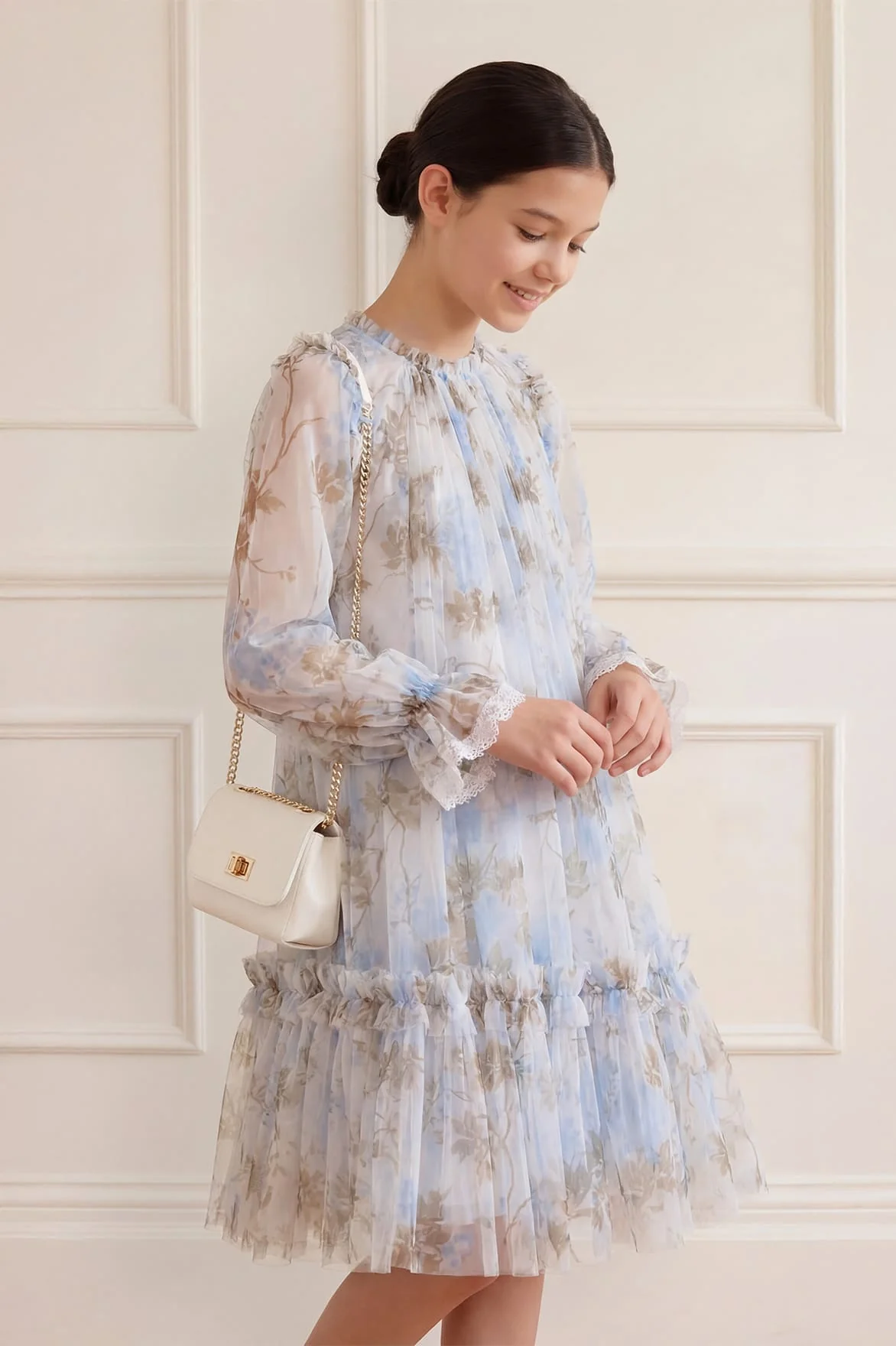 Wisteria Long Sleeve Kids Dress - Image 3